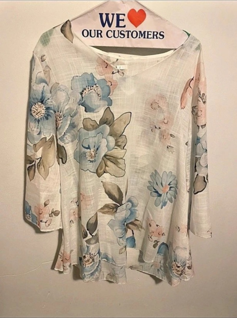 Floral Tunic Top Size Medium
